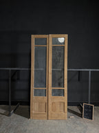 Antique Glass 3 Lite French Doors - 43.75x100.5 - N473