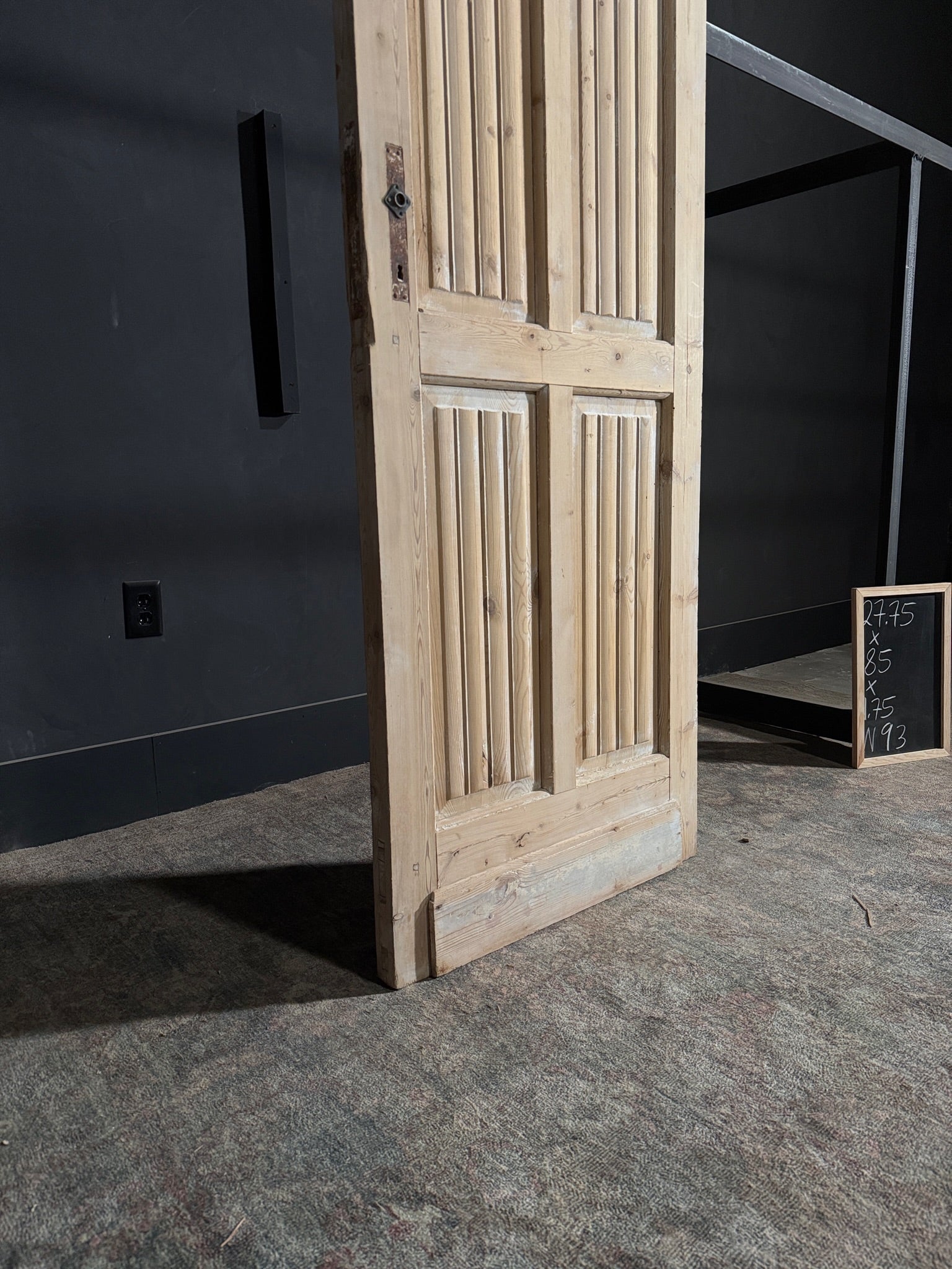 Antique Louvered Single Door - 27.75x85 - N93