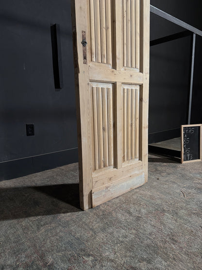 Antique Louvered Single Door - 27.75x85 - N93