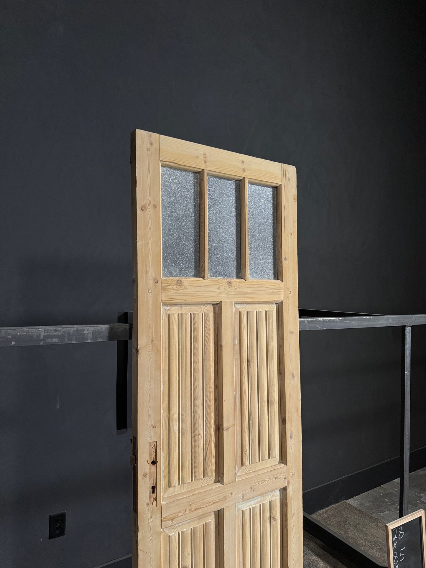 Antique Fluted 3 Lite Single Door - 28x85 - N67
