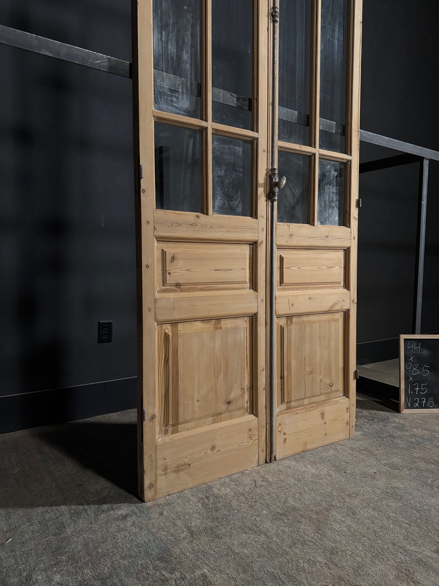 Antique Glass 6 Lite French Doors - 44x98.5 - N276
