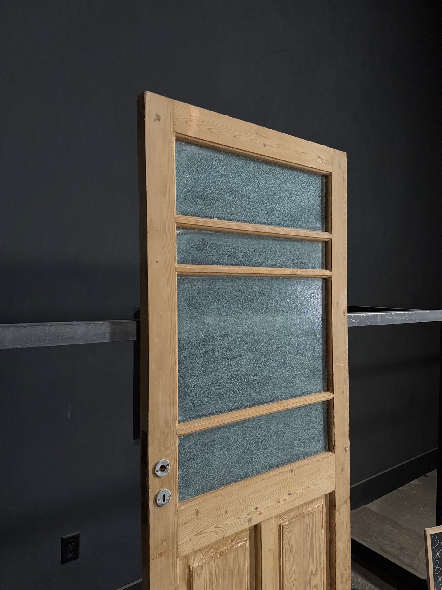 Antique Obscured Glass 4 Lite Single Door - 32x83 - N361