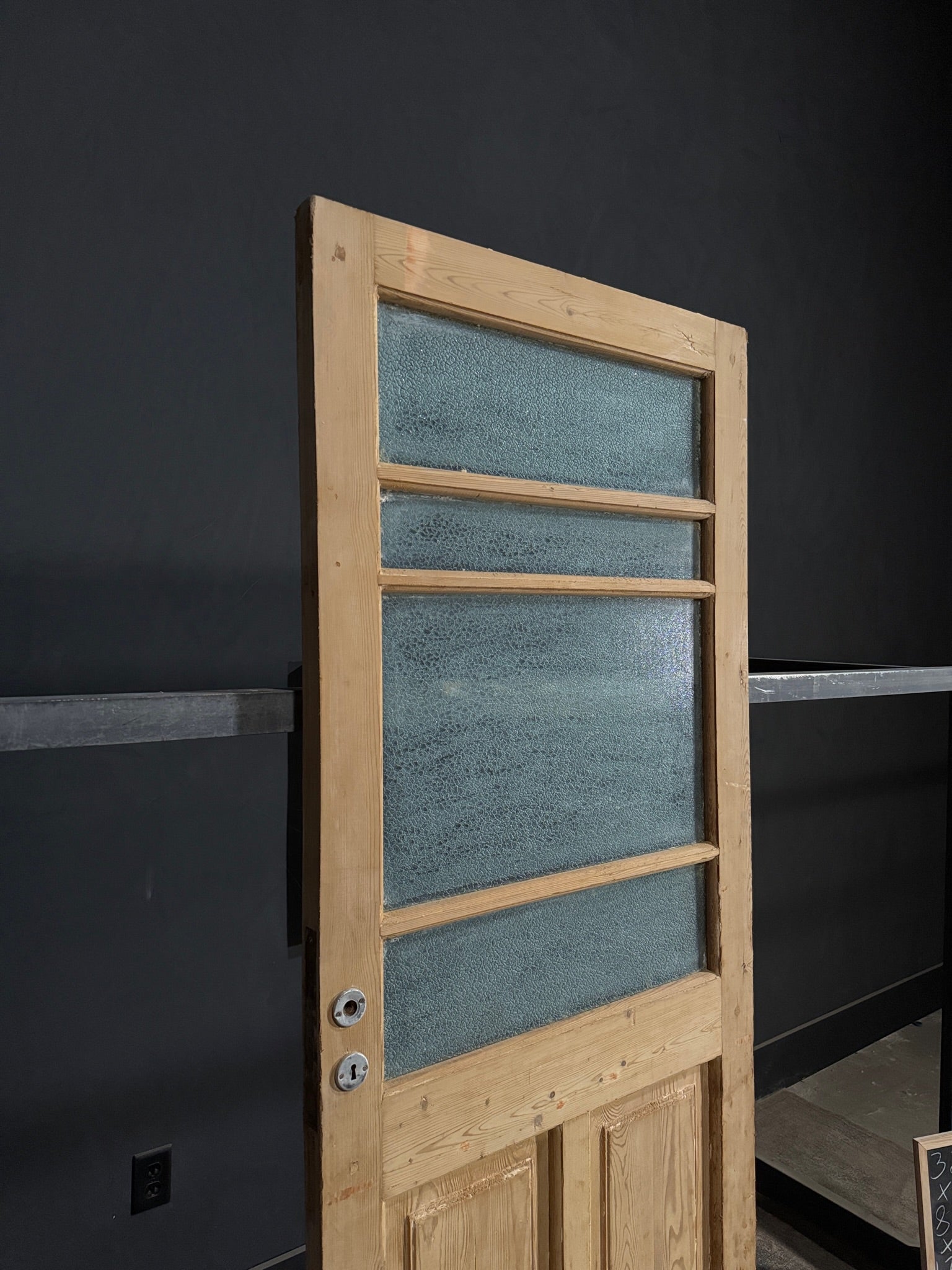 Antique Obscured Glass 4 Lite Single Door - 32x83 - N361
