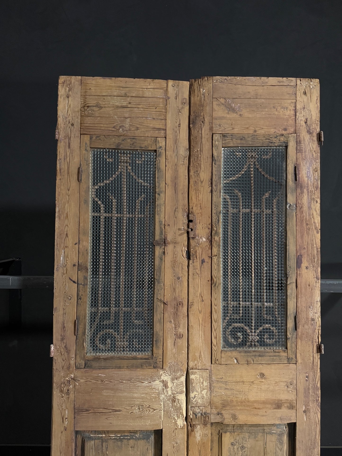 Antique Iron French Doors - 44x94.5 - N99