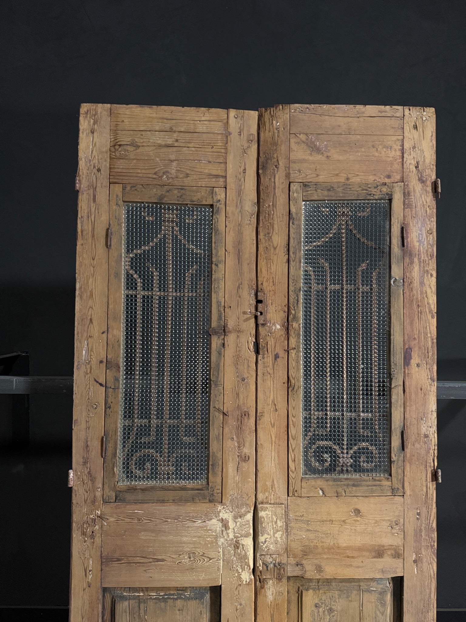 Antique Iron French Doors - 44x94.5 - N99