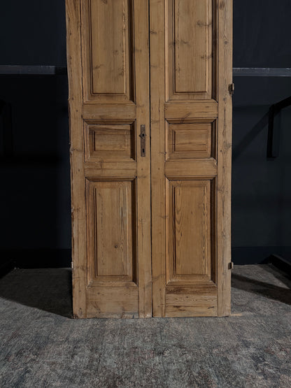 Antique Iron 3 Panel Double Doors - 37.75x93 - N13