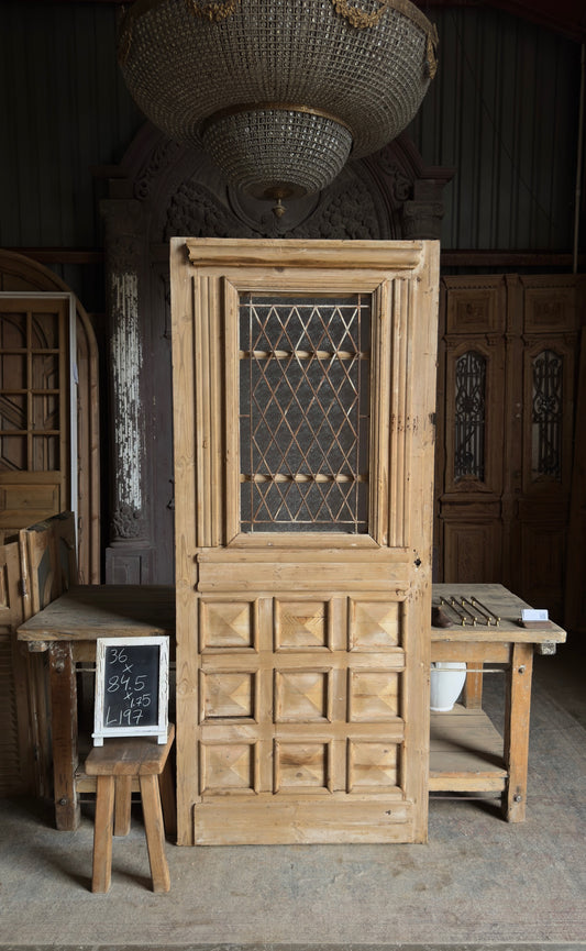 19th Century Single Antique Iron Door - 36x84.5 - L197