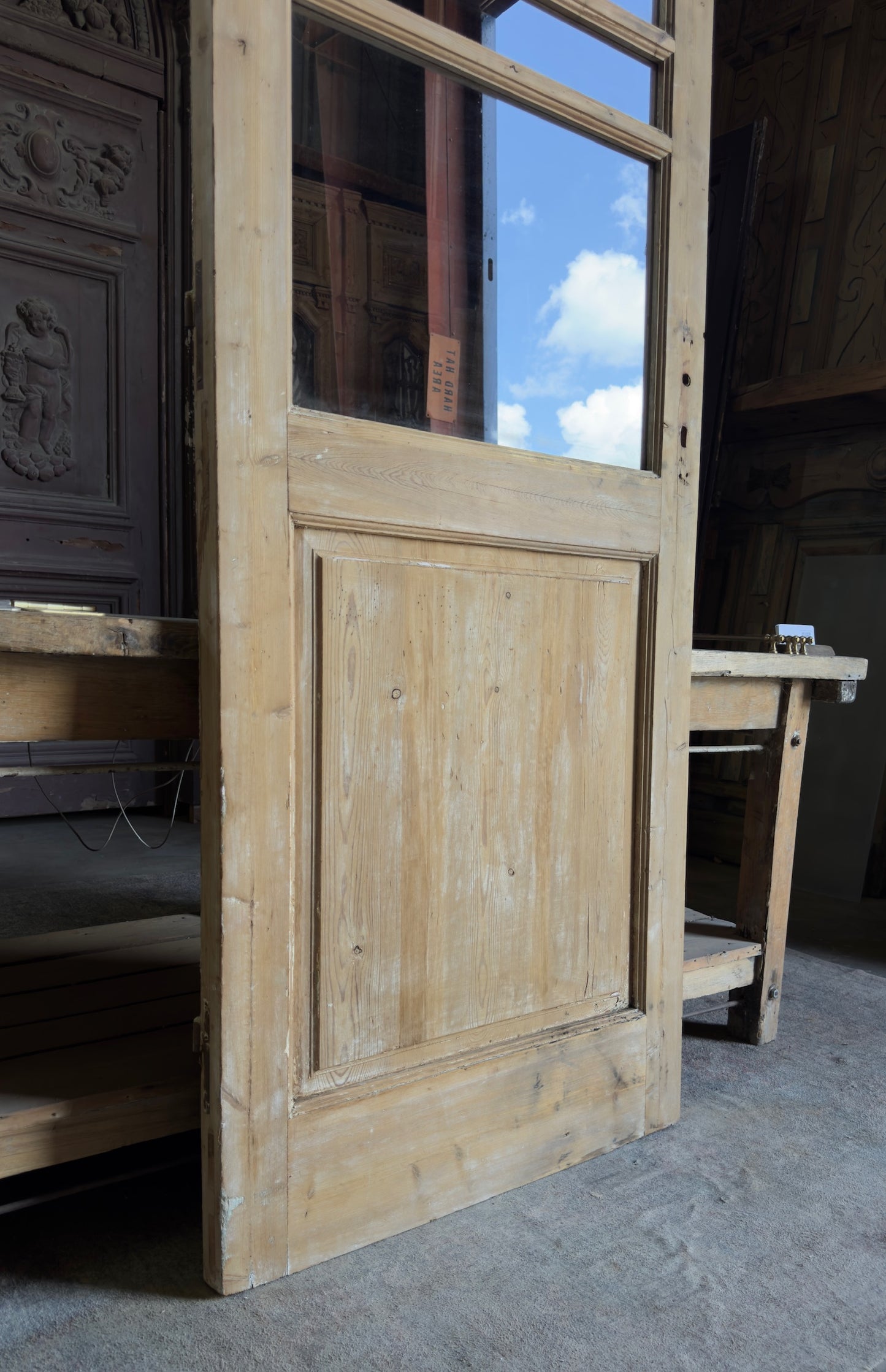 Antique Glass 3 Lite Single Door - 32.25x87.5 - L600