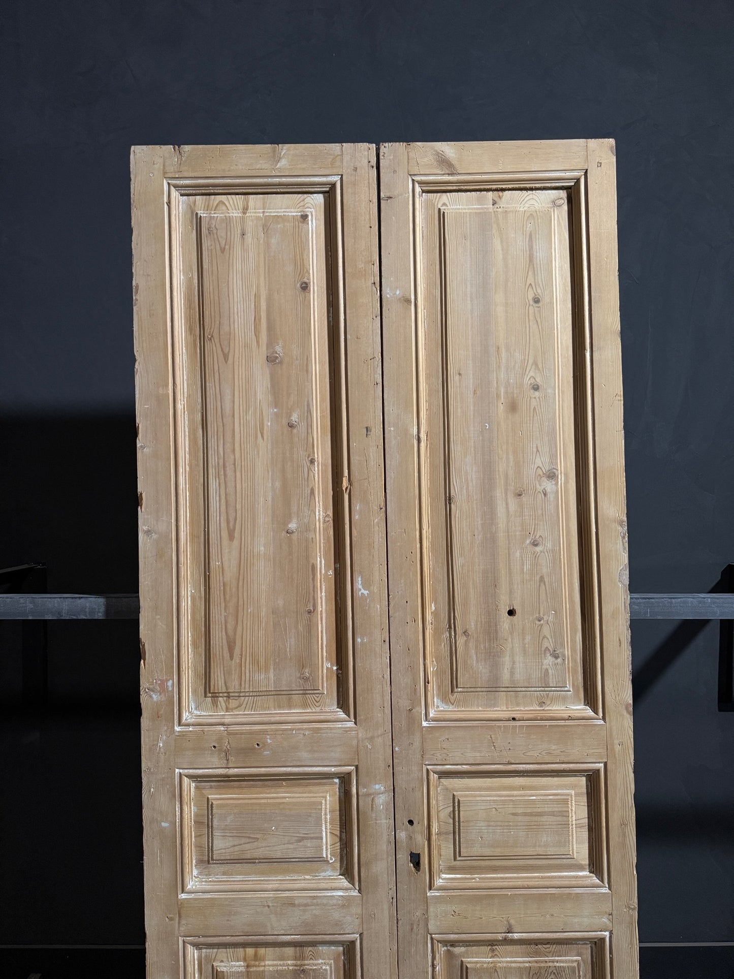 Antique 3 Panel Solid Double Doors - 42.5x100 - N239