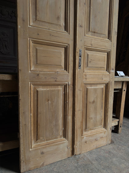 3 Panel Antique Solid French Doors - 40.25x93.5 J389