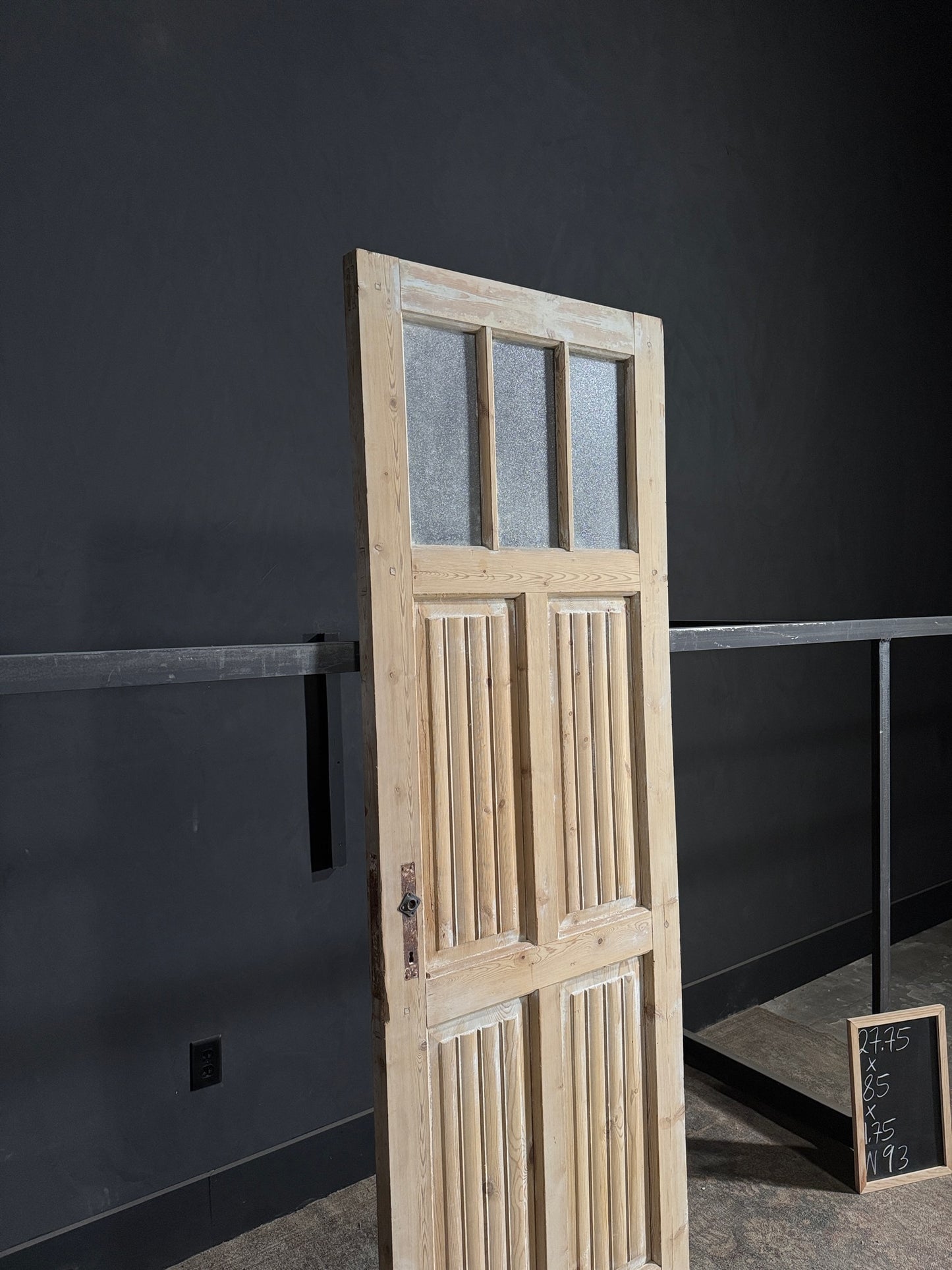 Antique Louvered Single Door - 27.75x85 - N93
