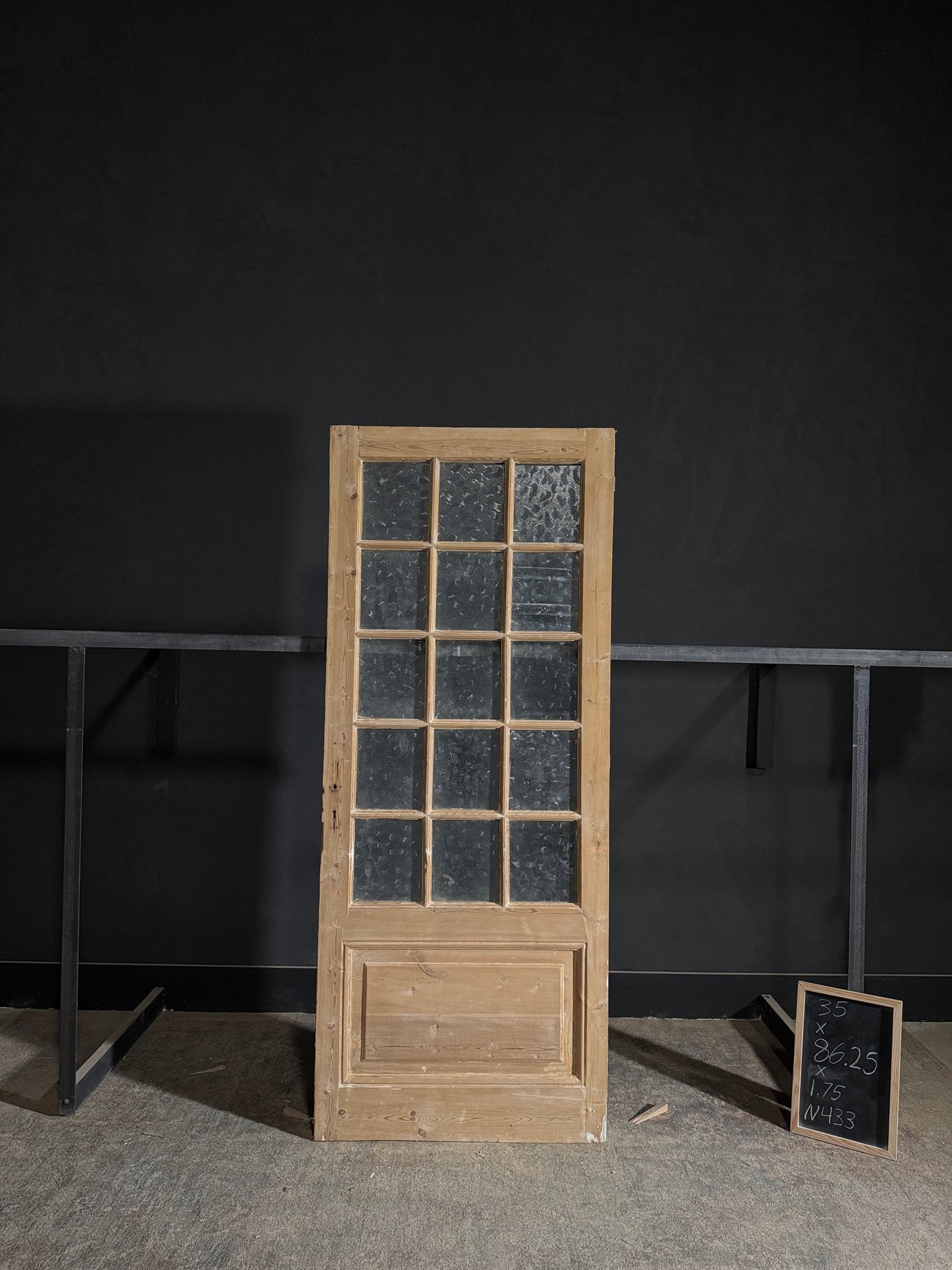 Antique Obscured Glass 1 Lite Single Door - 35x86.25 - N433