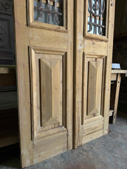 Classic Antique Iron French Doors - 40.5x86.25 J70