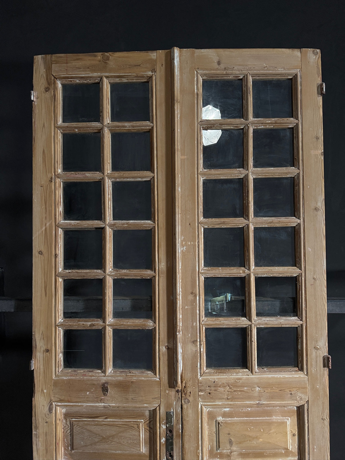 Antique Glass 12 Lite French Doors - 43.5x96.75 - N581