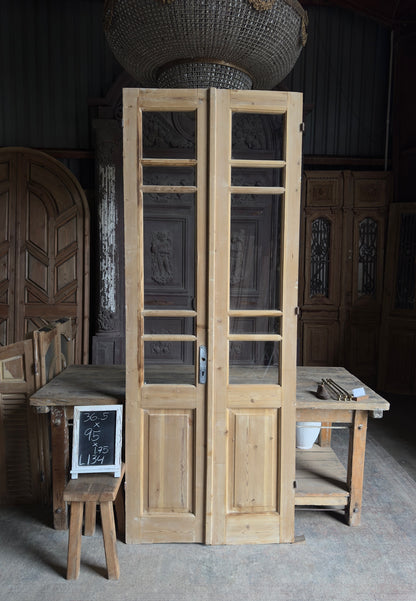 Glass Antique French Doors - 36.5x95 - L134