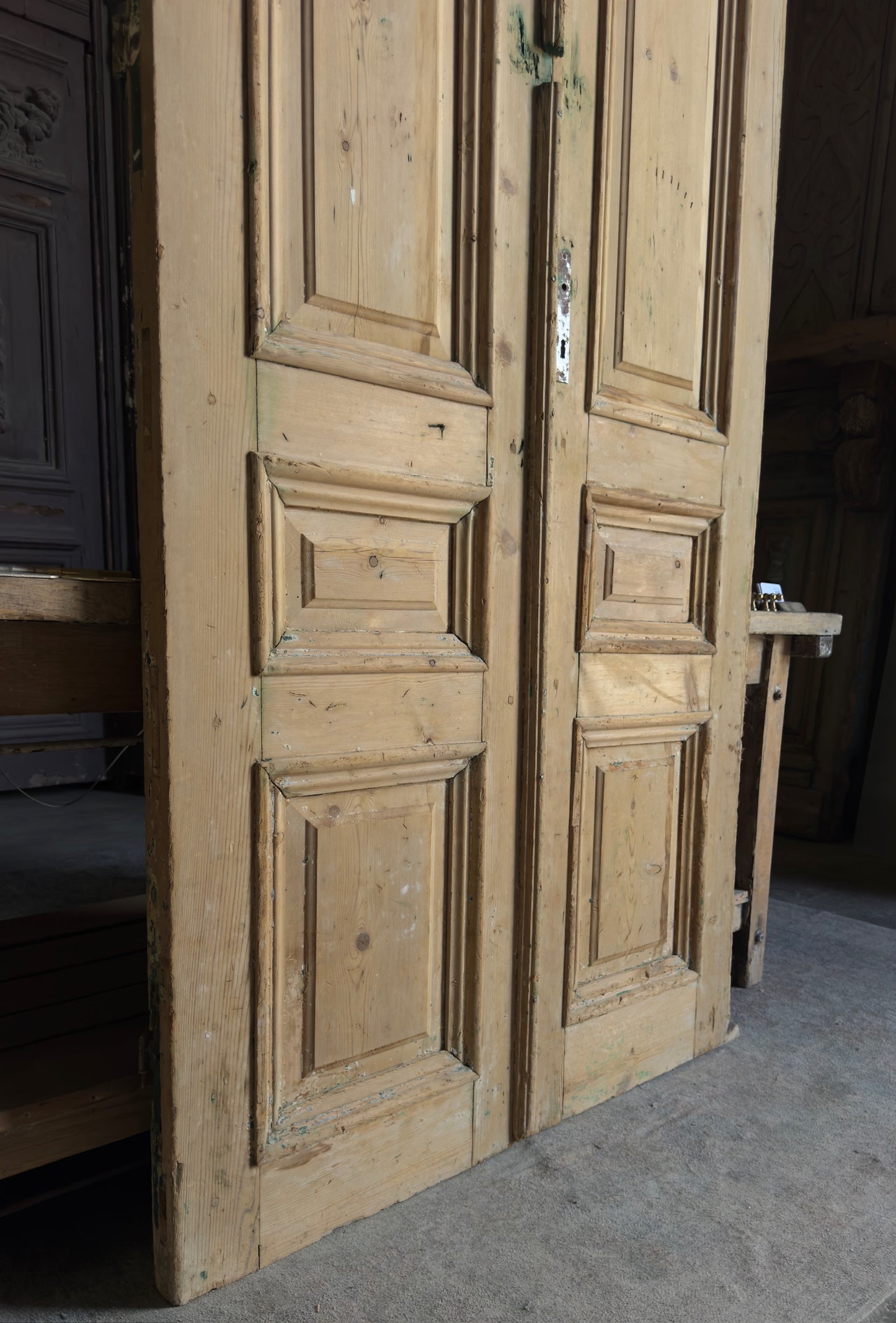 Antique 3 Panel Double Doors - 42.75x102.25 - L531