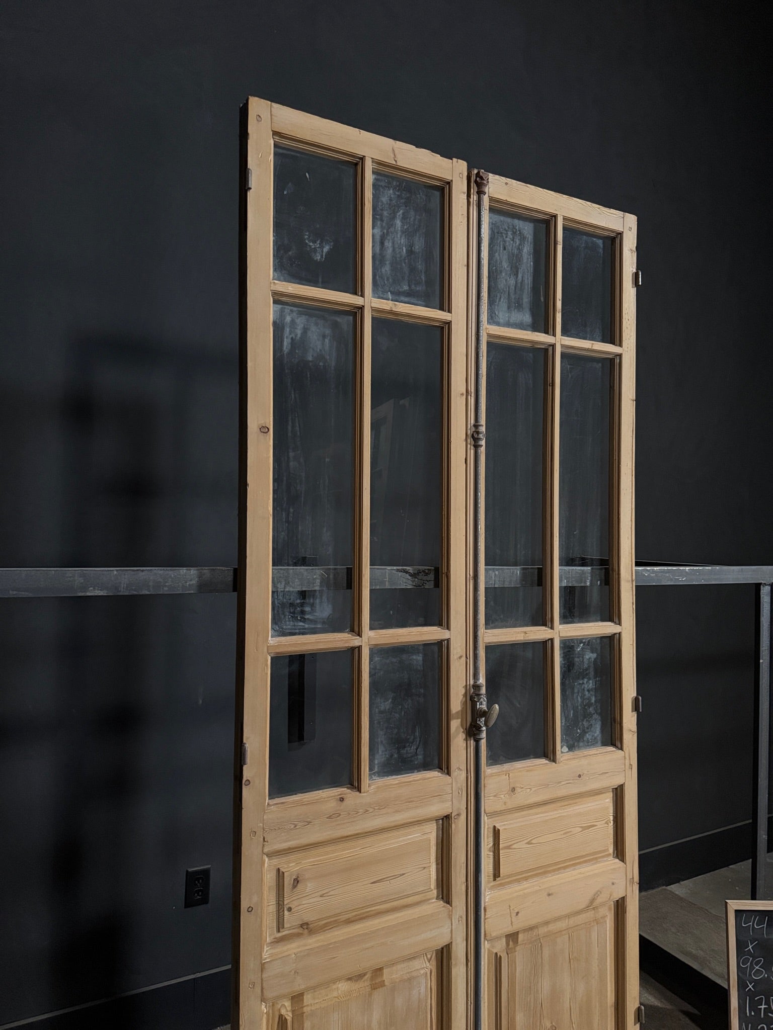 Antique Glass 6 Lite French Doors - 44x98.5 - N276