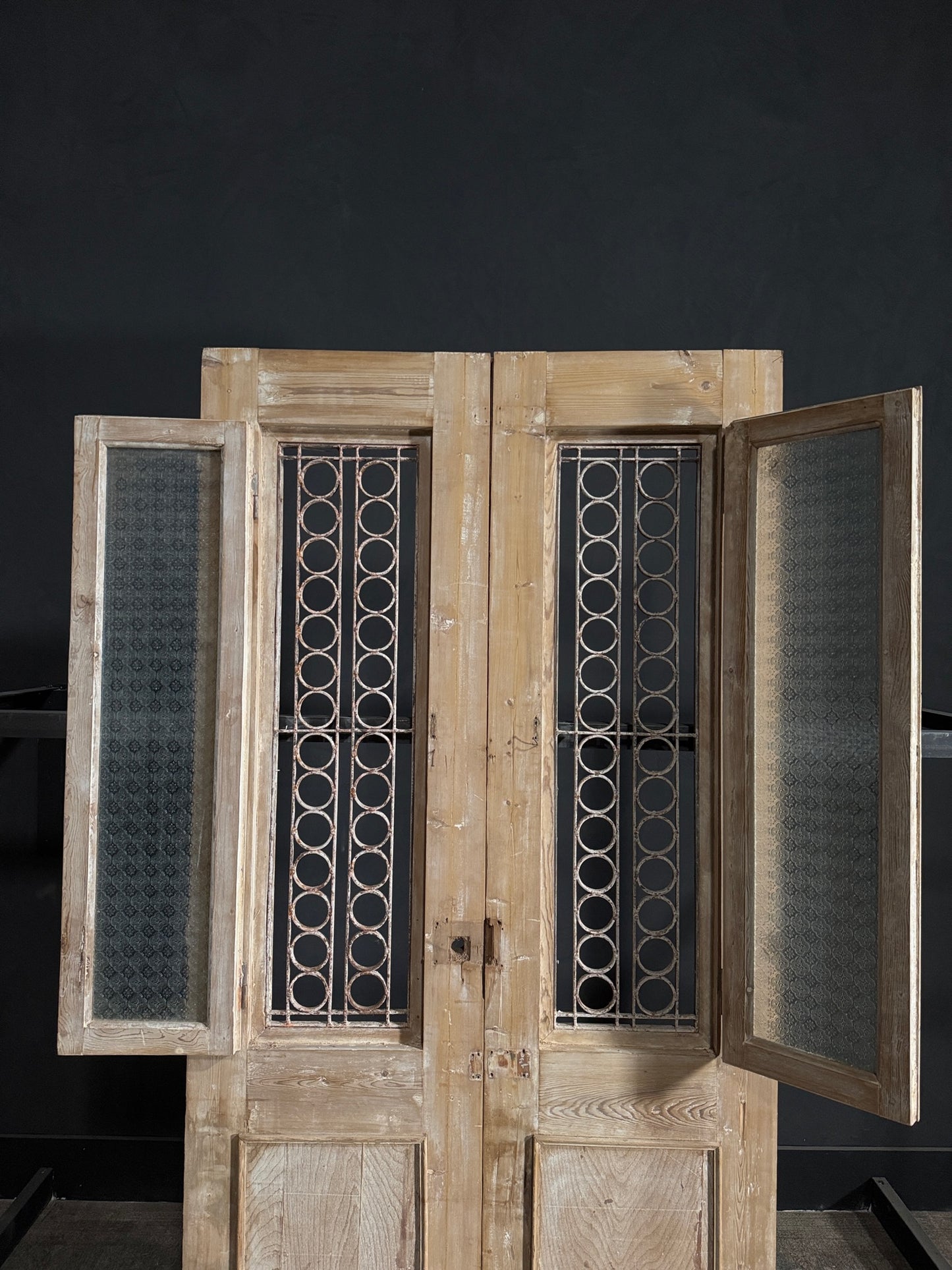Antique Iron French Doors - 44.75x89 - N96