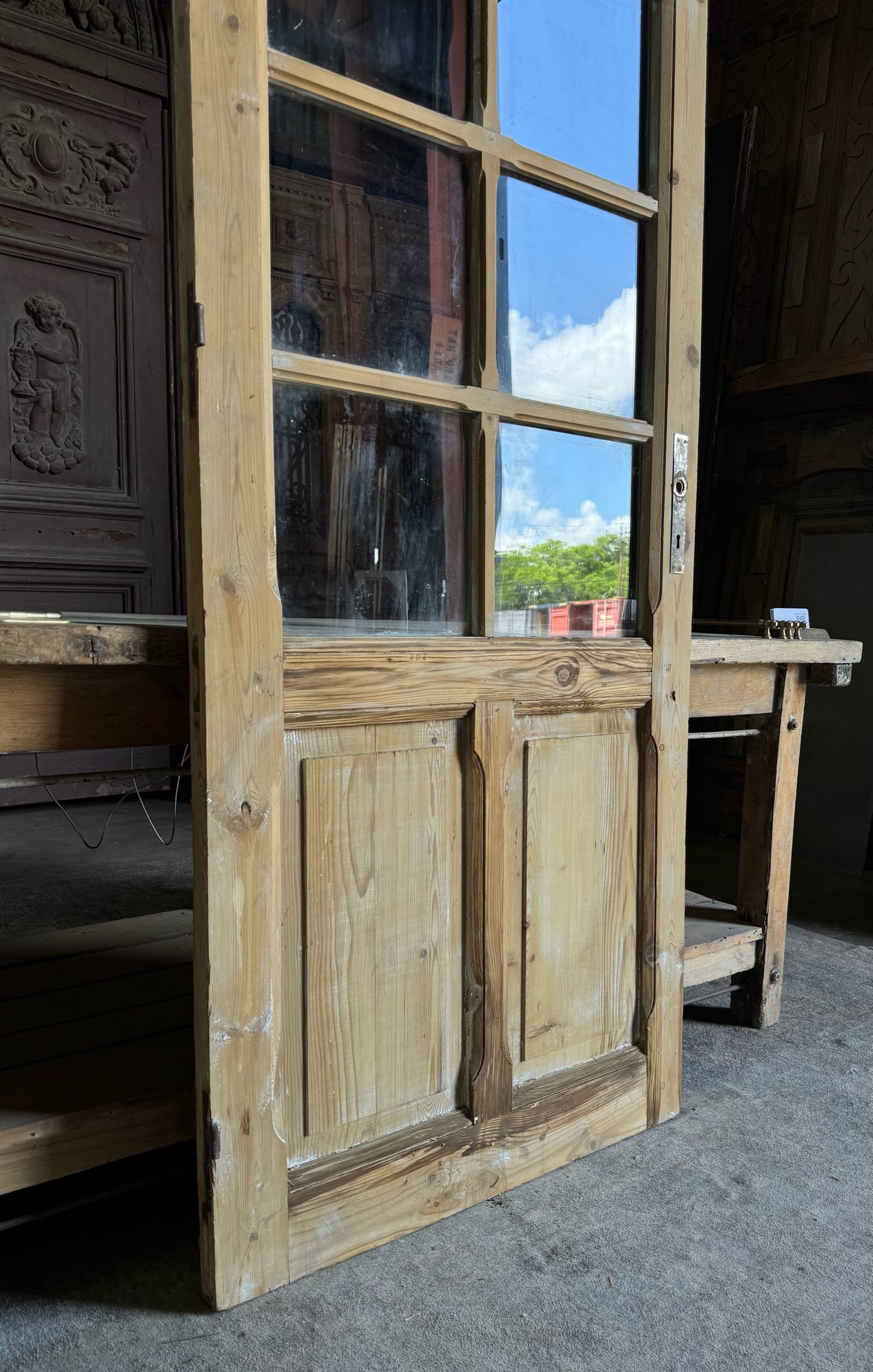 Antique Glass 9 Lite Single Door - 32.5x84.5 - L597