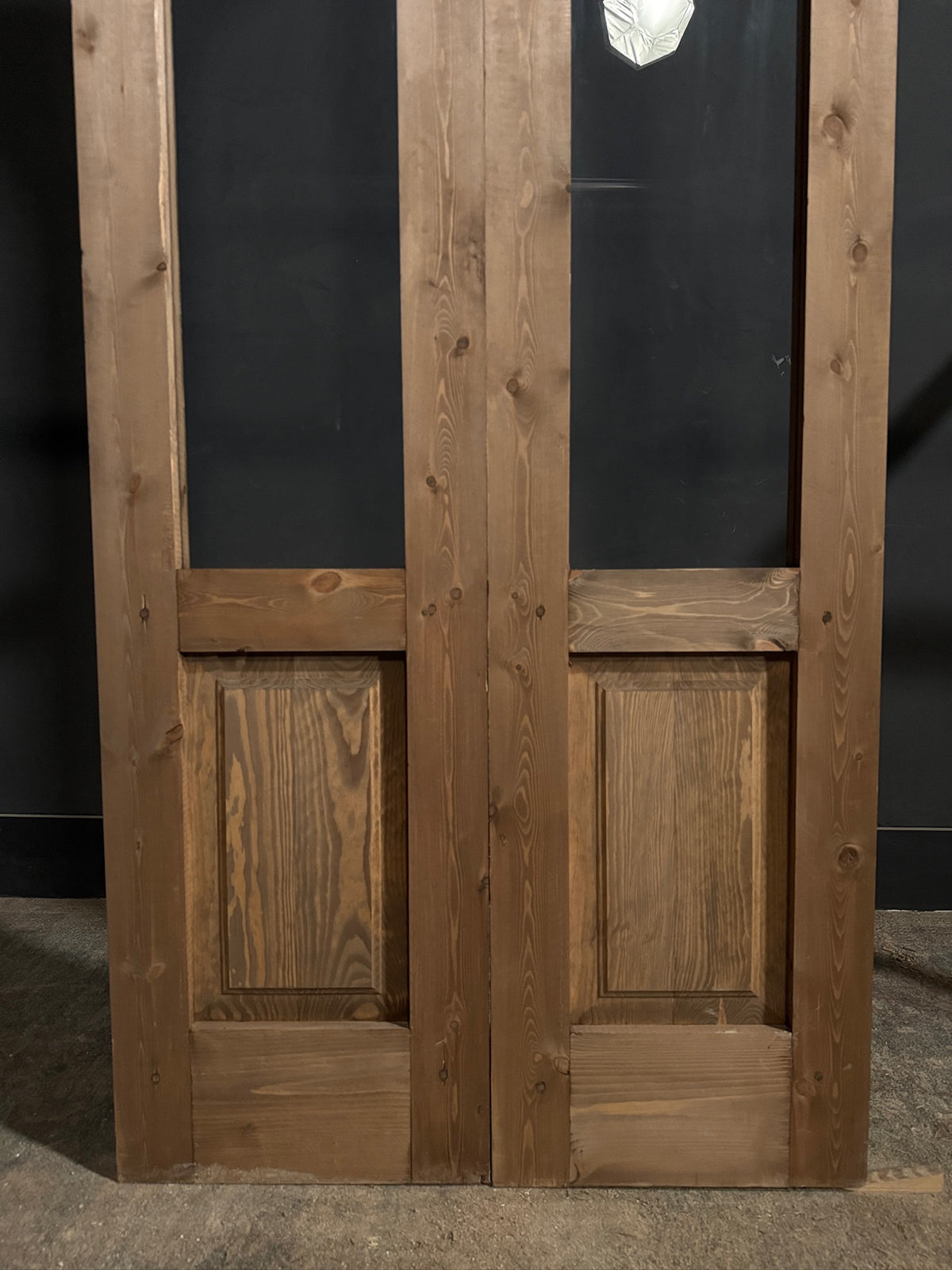 (Valencia) Handcrafted Arched Open Glass French Doors - 36x96 - N783