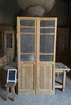 European Glass Antique French Pair - 42.5x87.5 K278