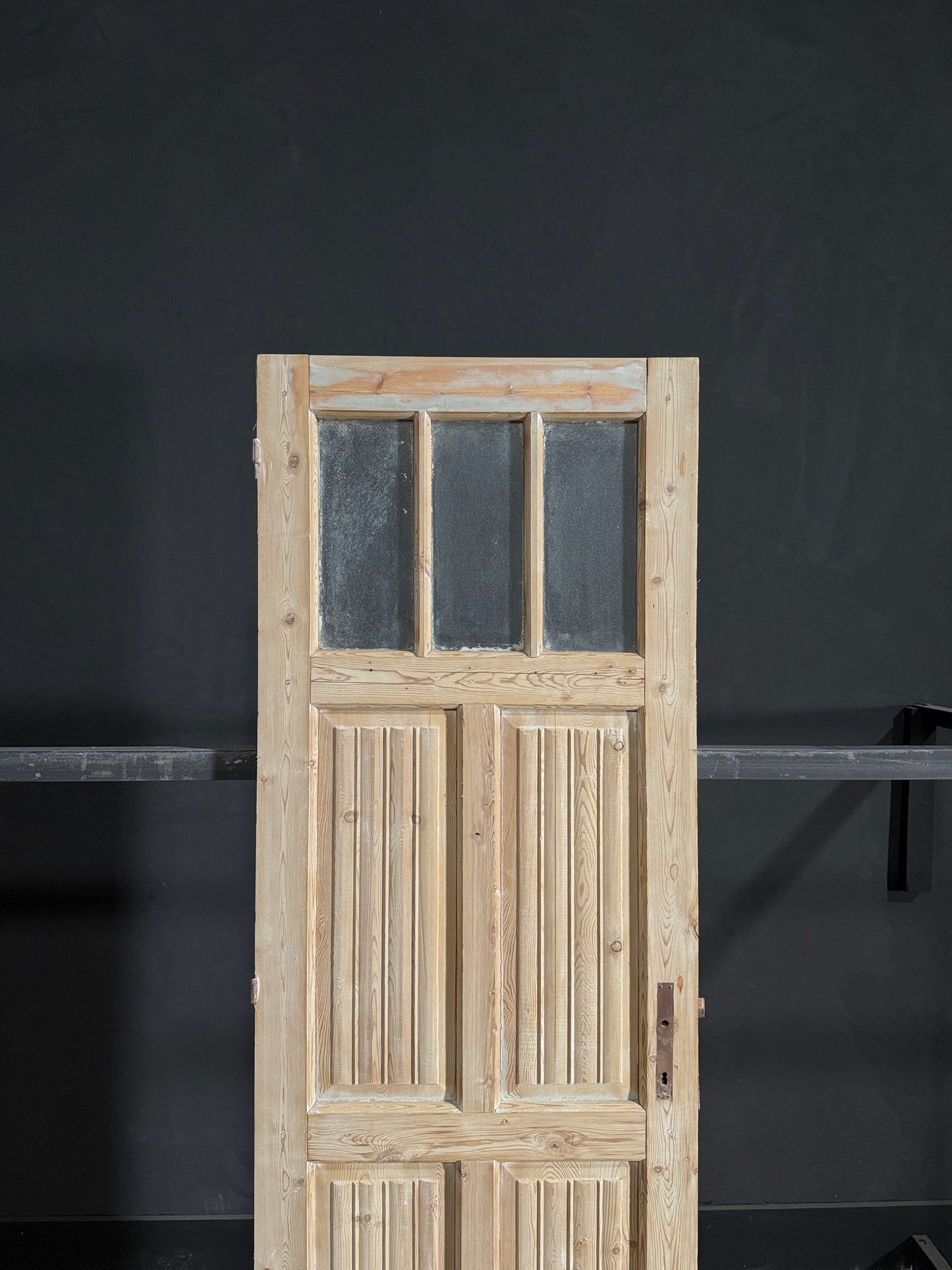 Antique Fluted 3 Lite Single Door - 28x85 - N75