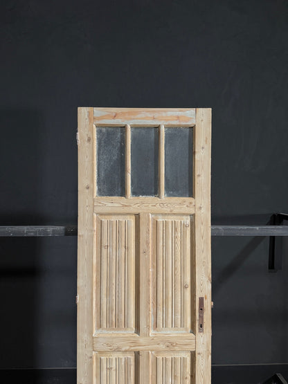 Antique Fluted 3 Lite Single Door - 28x85 - N75
