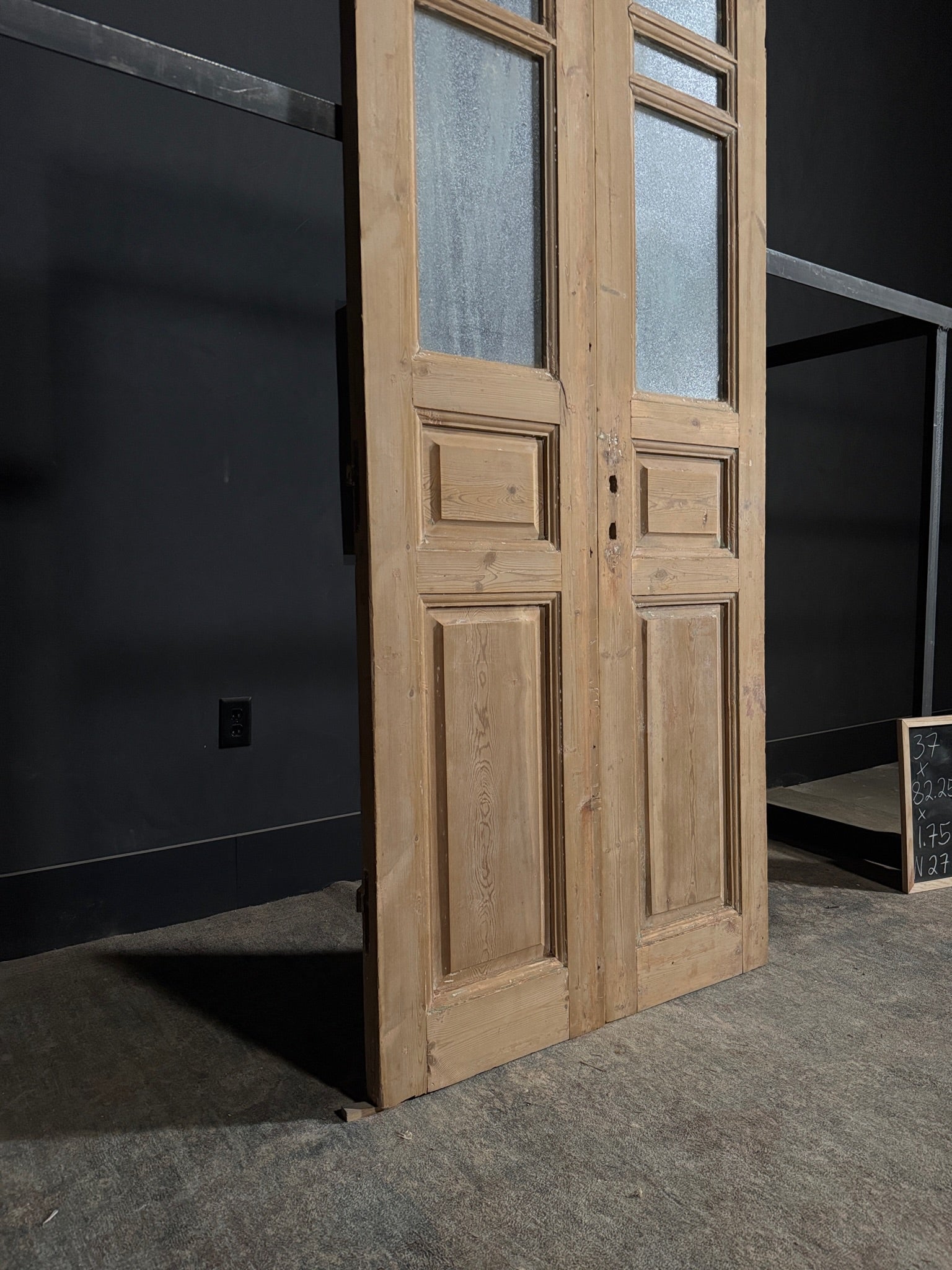 Antique Solid Double Doors - 37x82.25 - N275