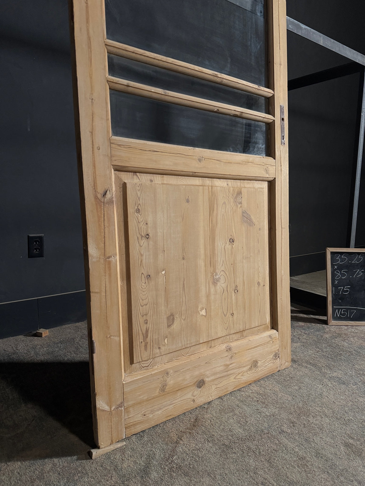 Antique Glass 3 Lite Single Door - 35.25x85.75 - N517