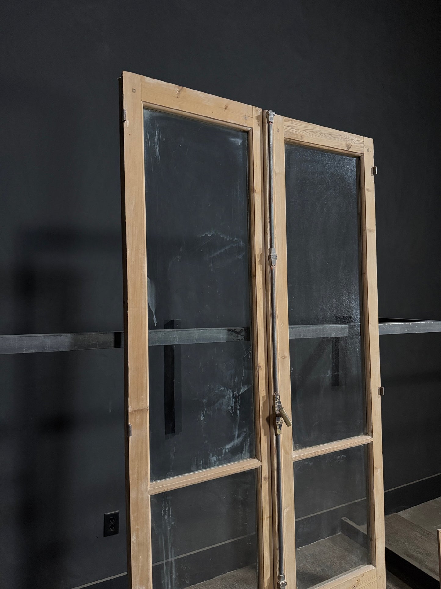 Antique Solid Double Doors - 44.25x92 - N315