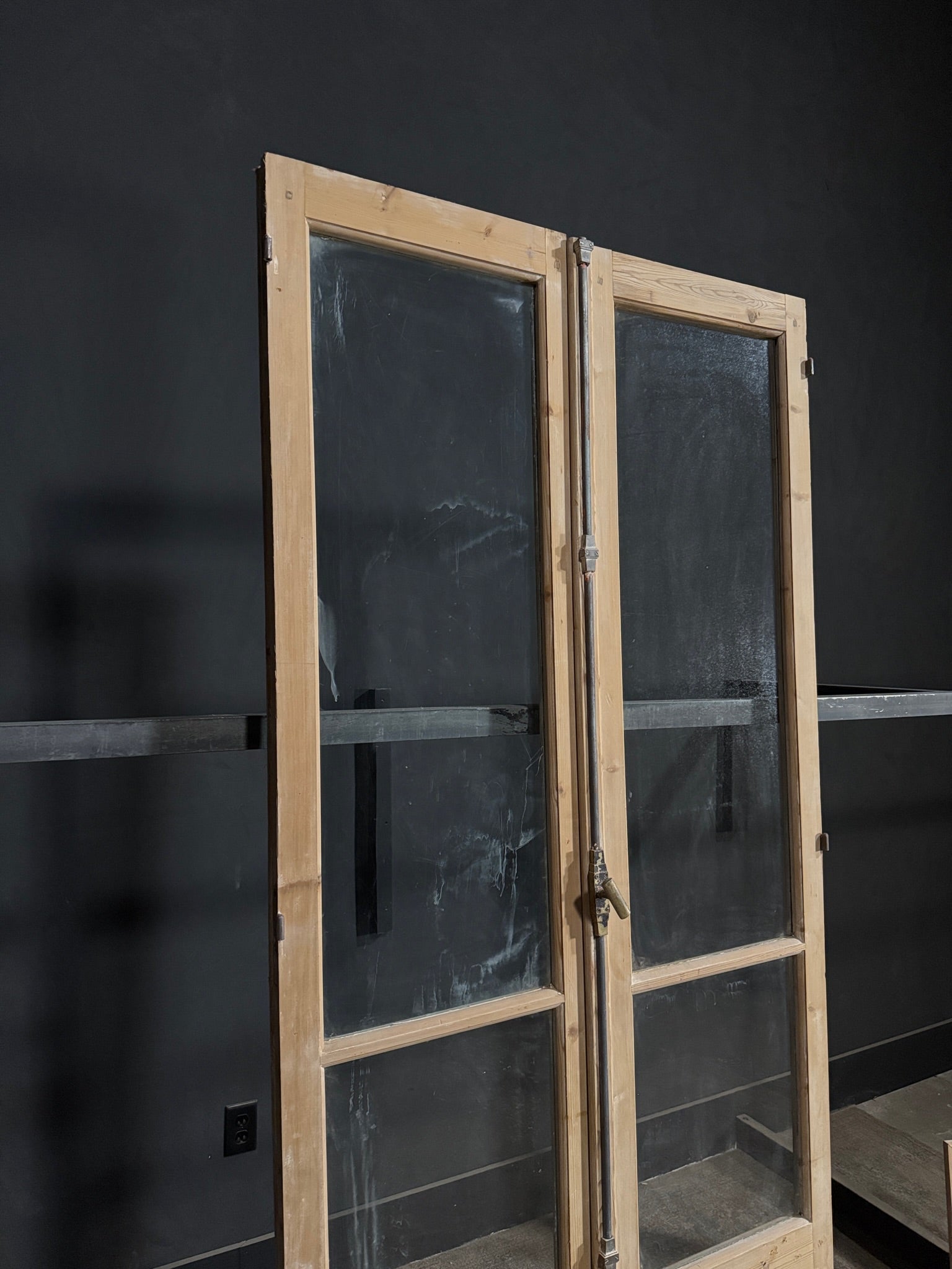 Antique Solid Double Doors - 44.25x92 - N315