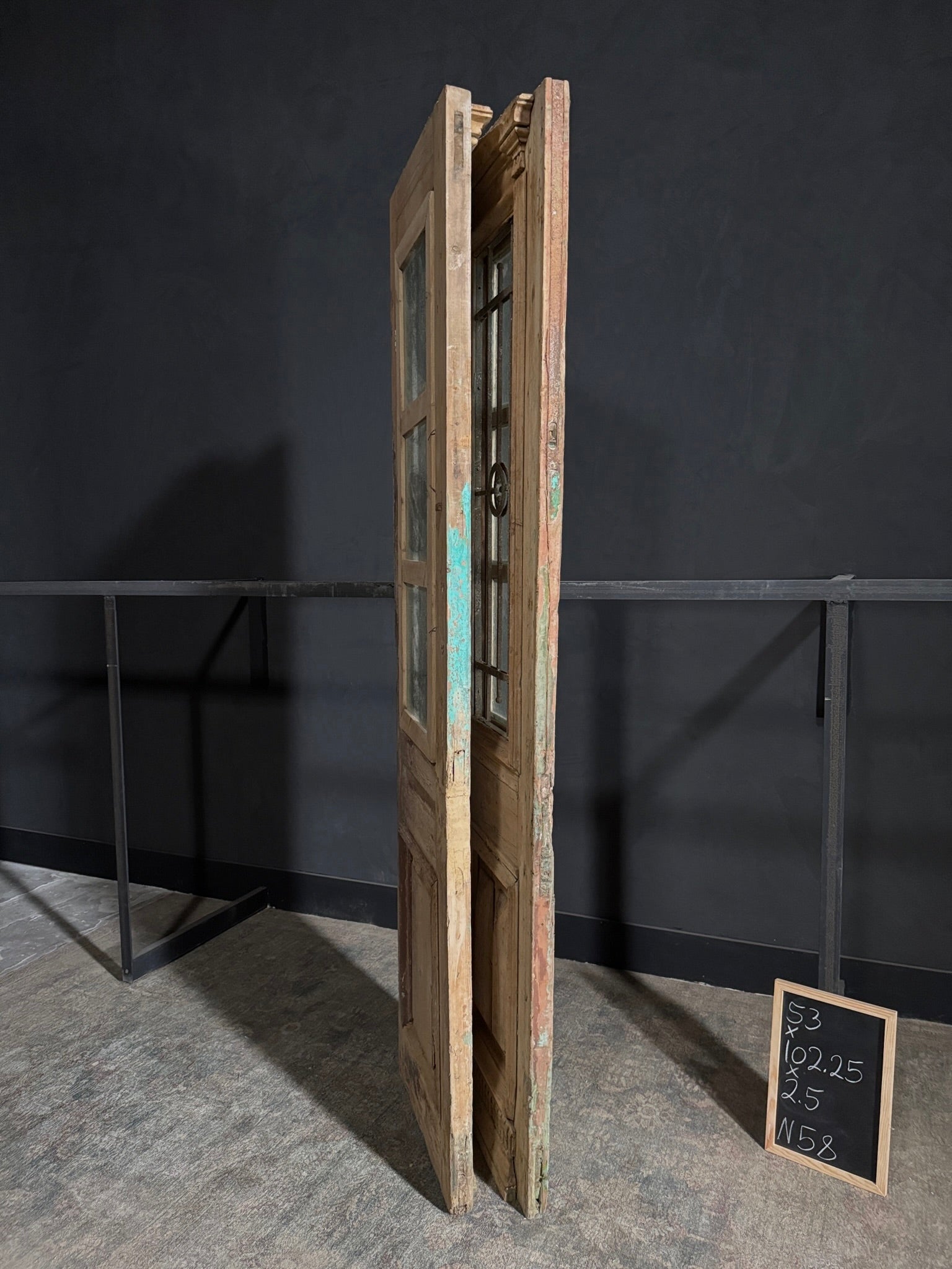 Antique Iron French Doors - 53x102.25 - N58