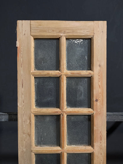 Antique Textured Glass Raised Panel French Door - 23x84.5 - N774