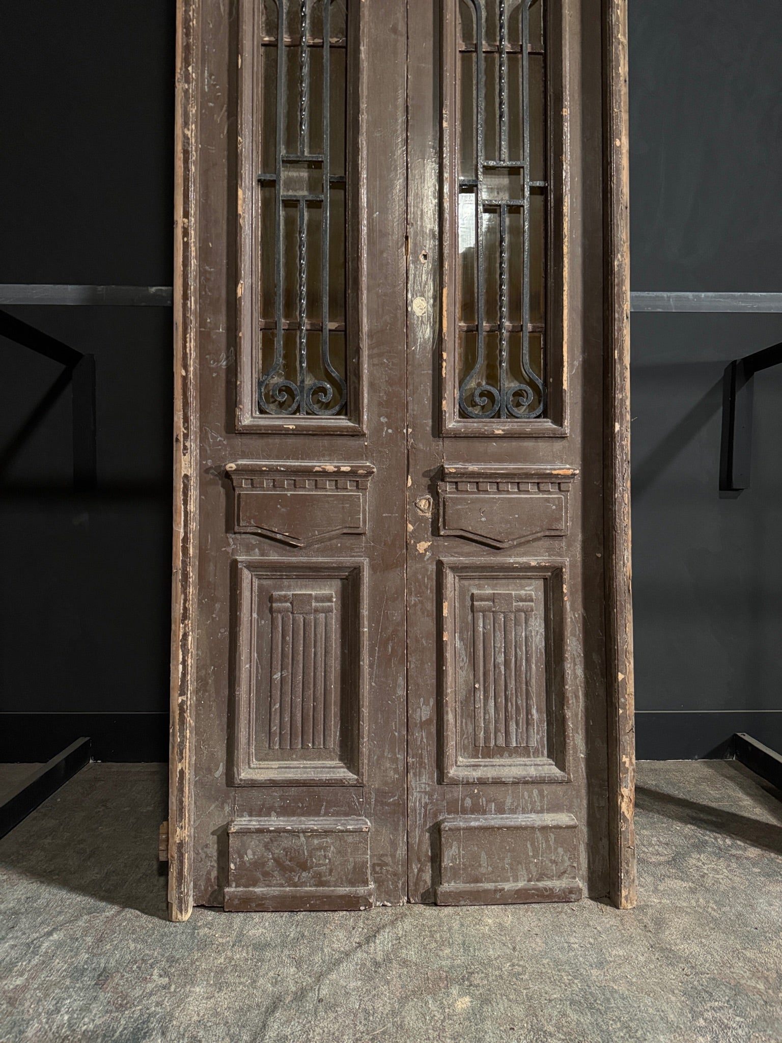 Antique Iron French Doors - 40x122 - N133