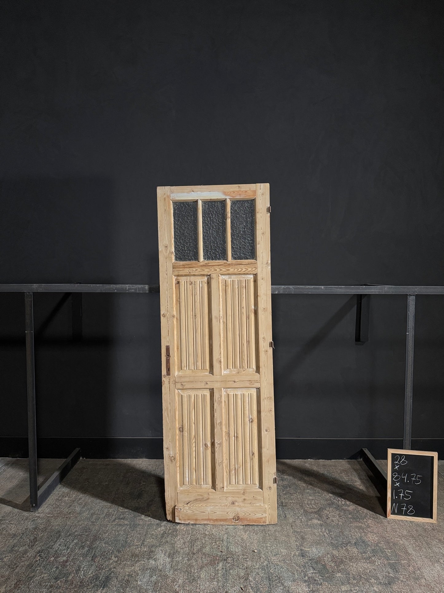 Antique Fluted 3 Lite Single Door - 28x84.75 - N78