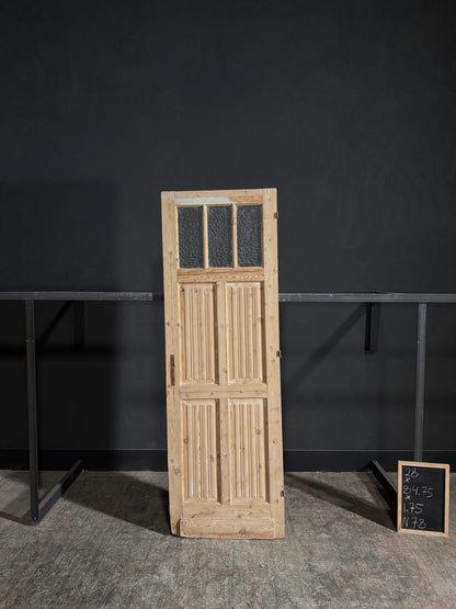 Antique Fluted 3 Lite Single Door - 28x84.75 - N78