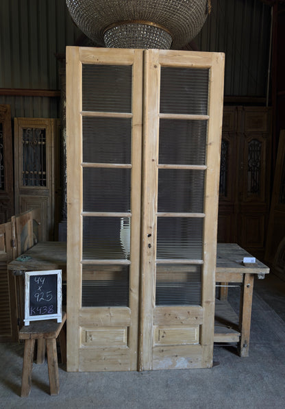 10 Lite European Antique Glass French Doors - 44x92.5 K38