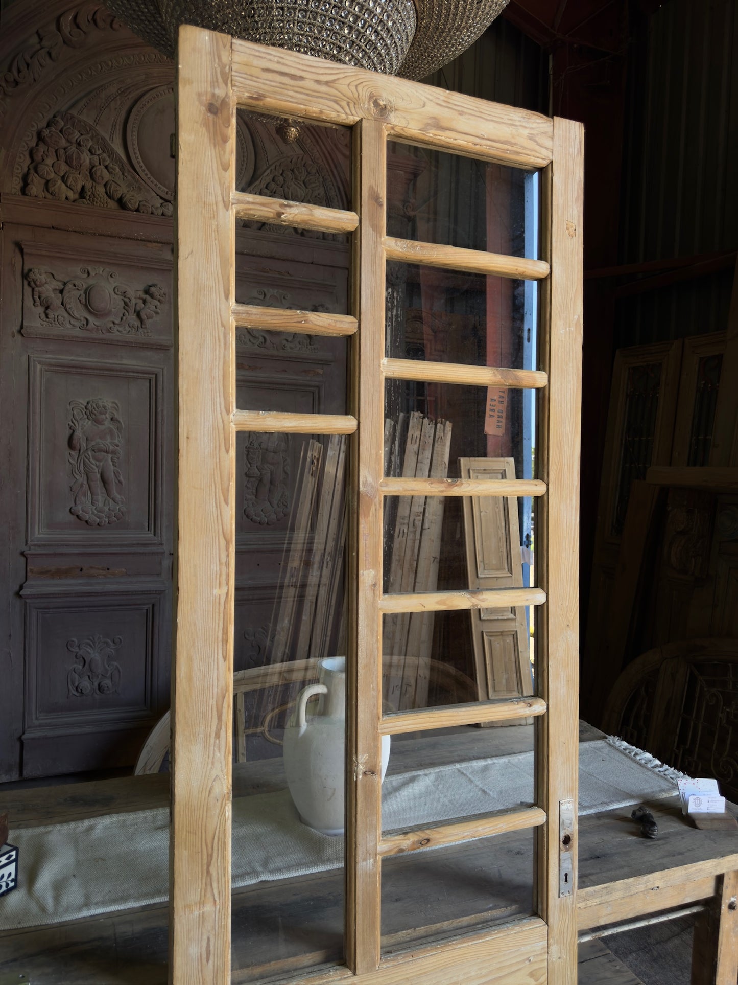 11 Lite Antique Glass Single Door - 30x90 J265