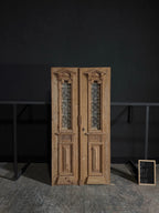 Antique Carved Iron French Doors - 43x84.5 - N36