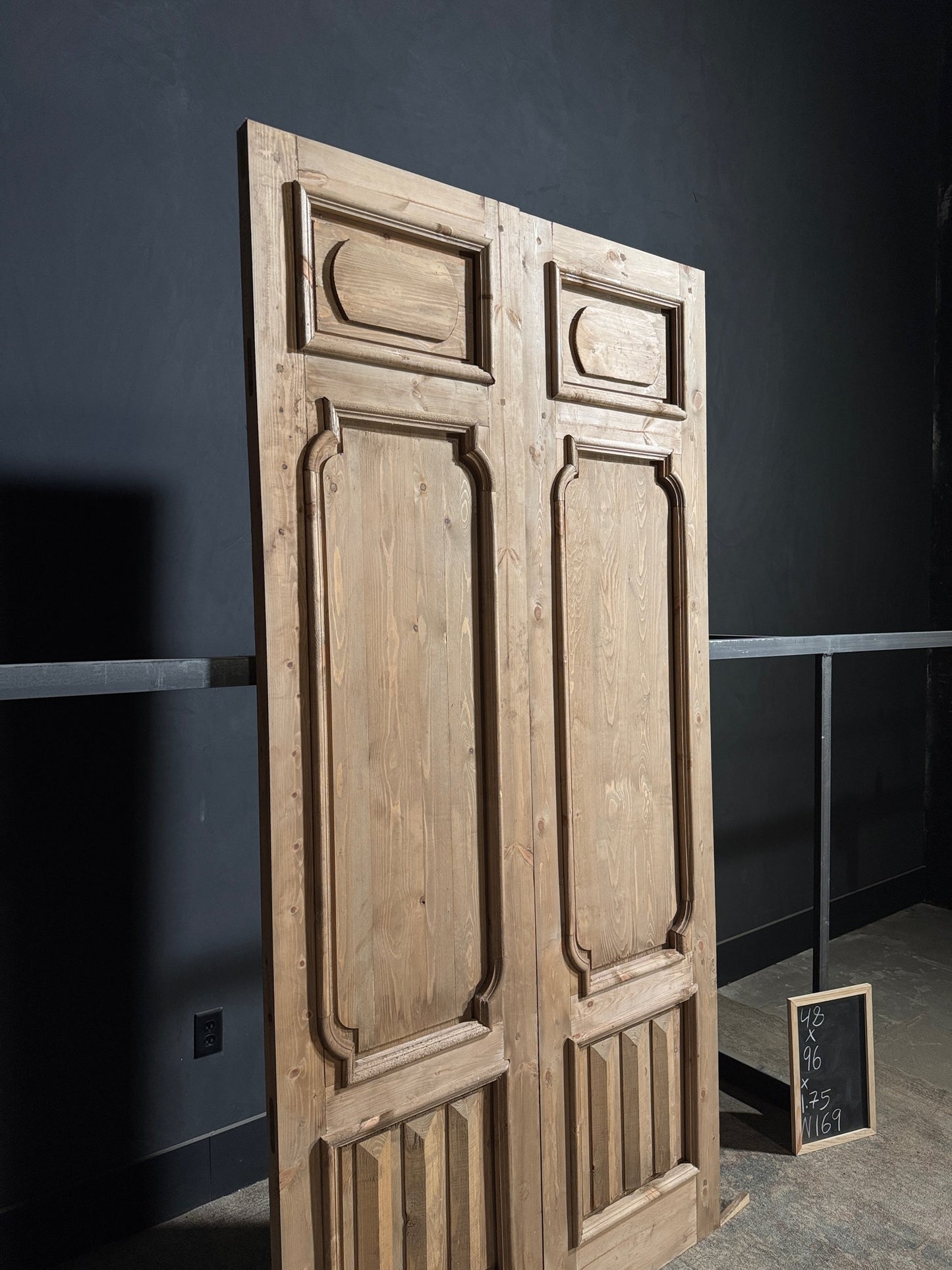 (The Allegra) Handcrafted Solid Wood Double Doors - 48x96 - N169