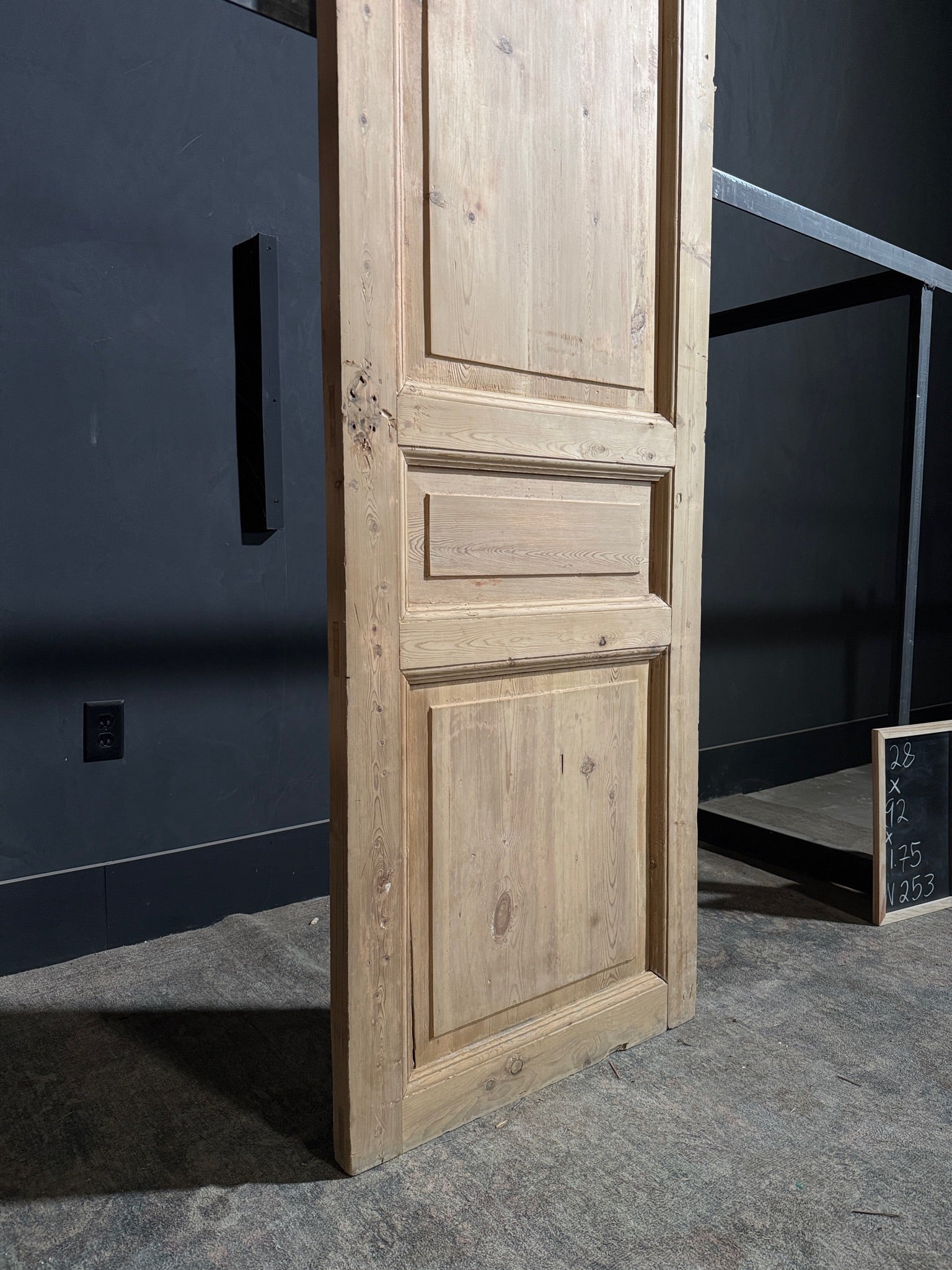 Antique 3 Panel Solid Single Door - 28x92 - N253