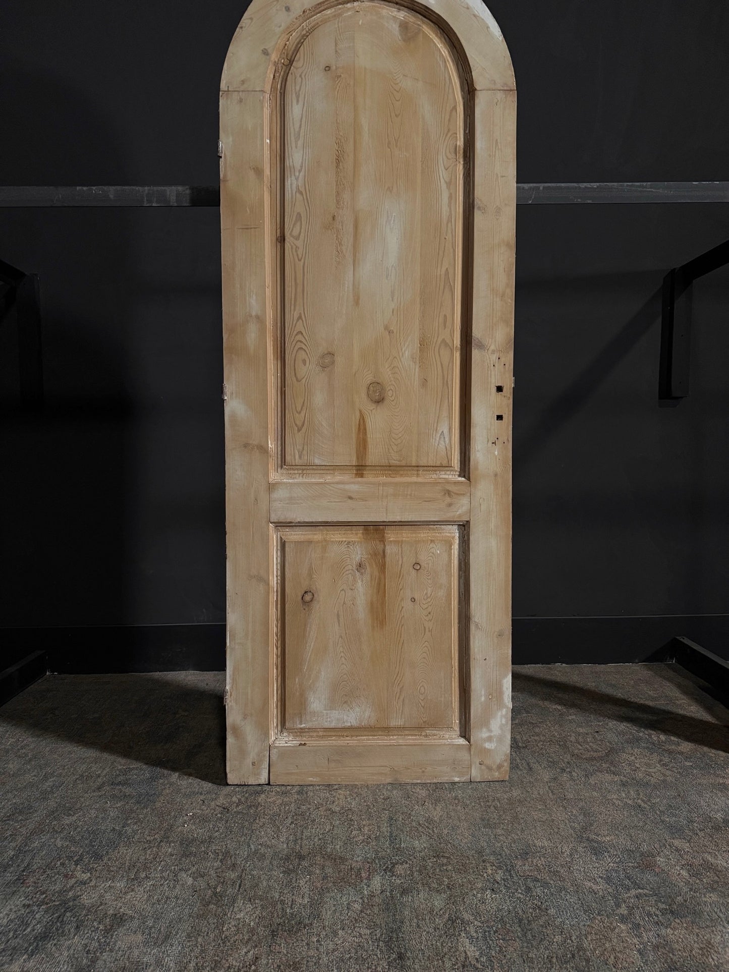Antique Arched Solid Single Door - 28.75x81.75 - N47