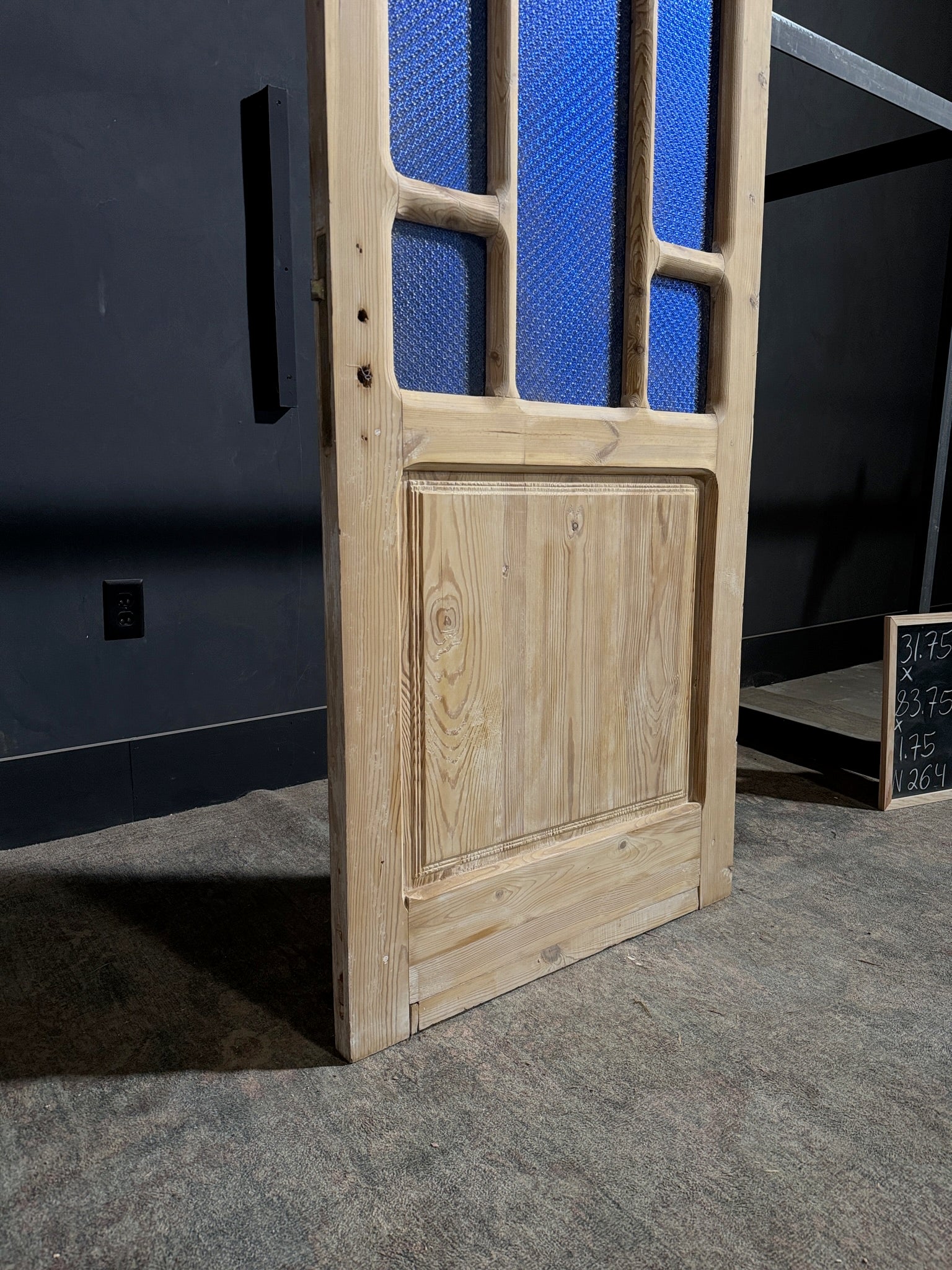 Antique Obscured Glass 7 Lite Arched Single Door - 31.75x83.75 - N264