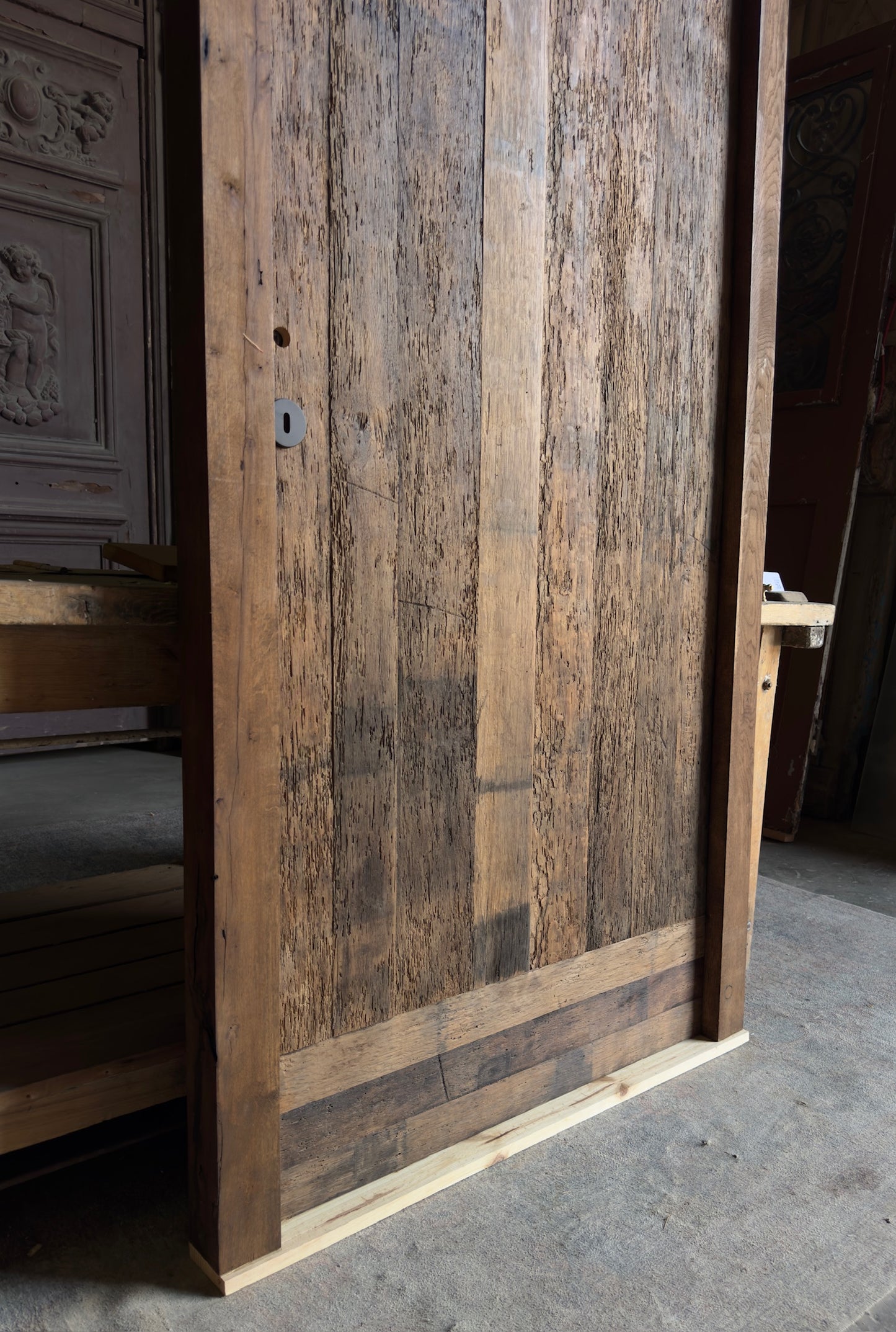 French Oak Plank Single Door - 34.5x93.5 - L443