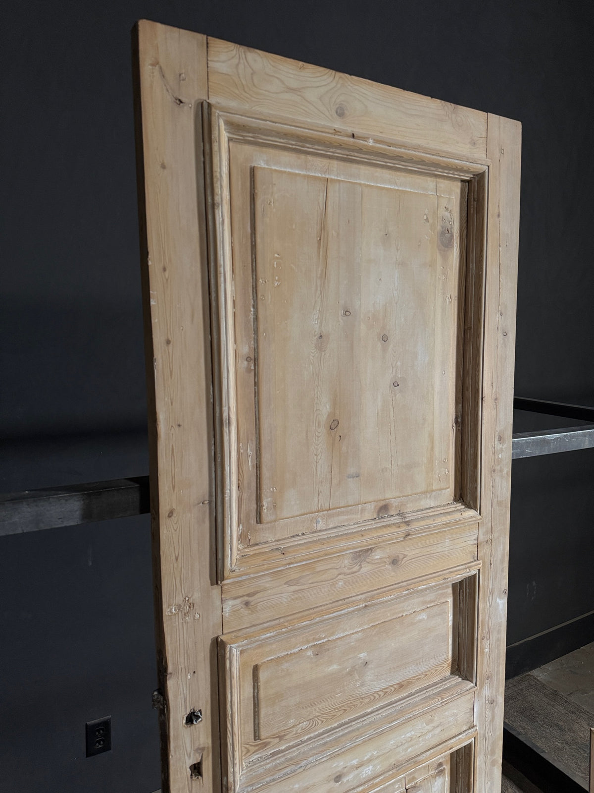 Antique 3 Panel Solid Single Door - 32.5x87.5 - N537