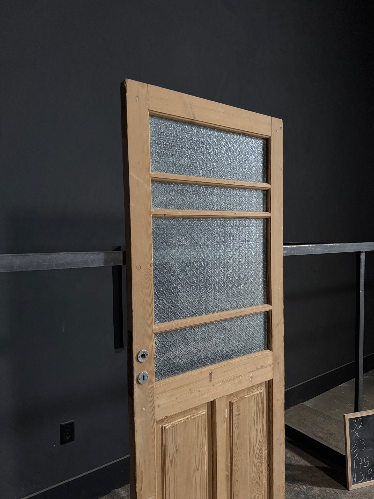 Antique Obscured Glass 4 Lite Single Door - 32x83 - N319
