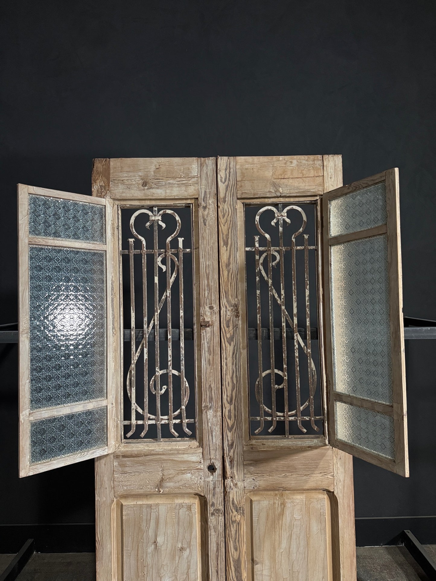Antique Iron French Doors - 44x90.5 - N109