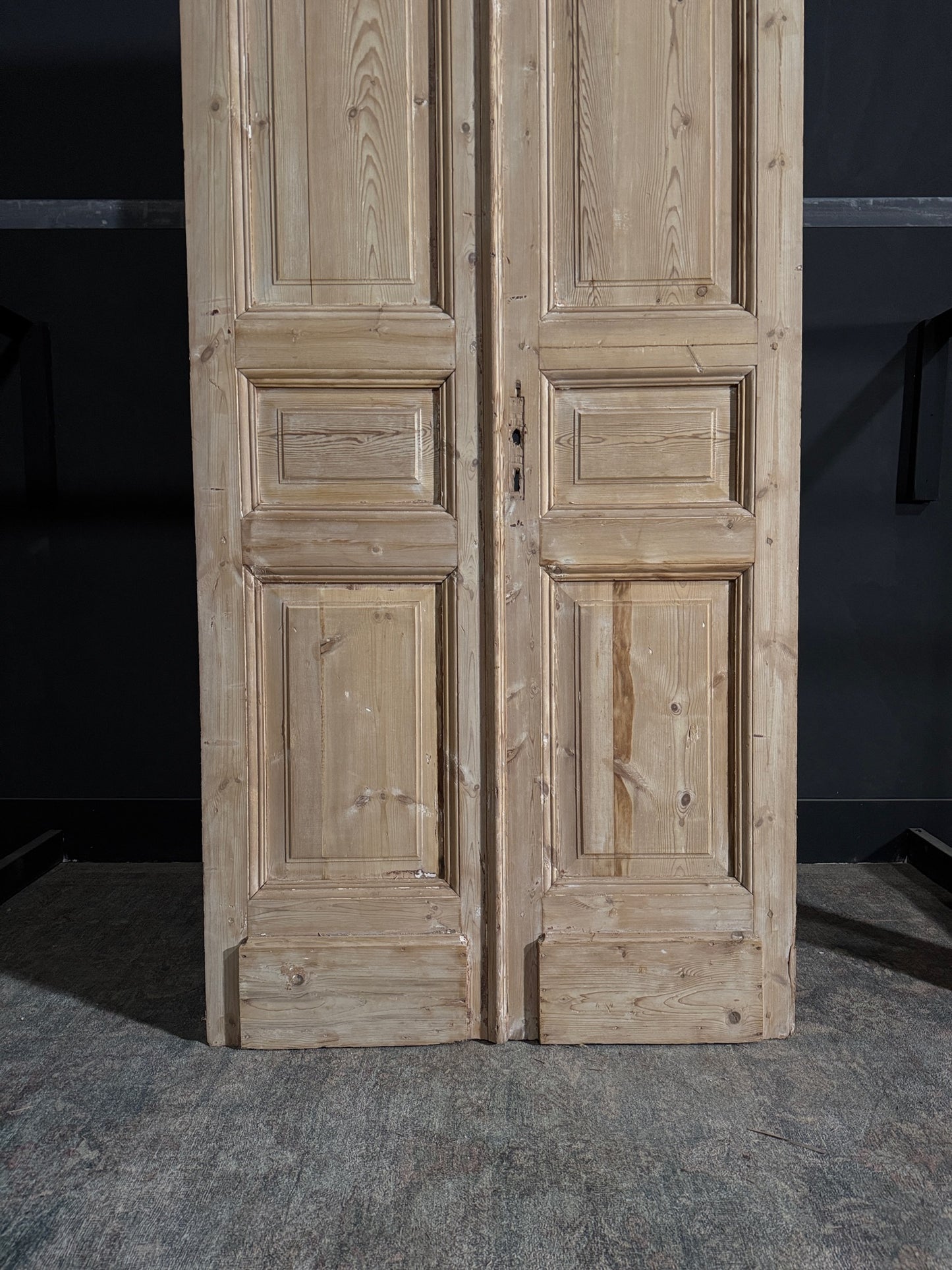 Antique 3 Panel Solid Double Doors - 42.25x104 - N91