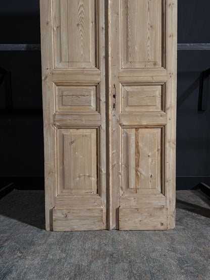 Antique 3 Panel Solid Double Doors - 42.25x104 - N91