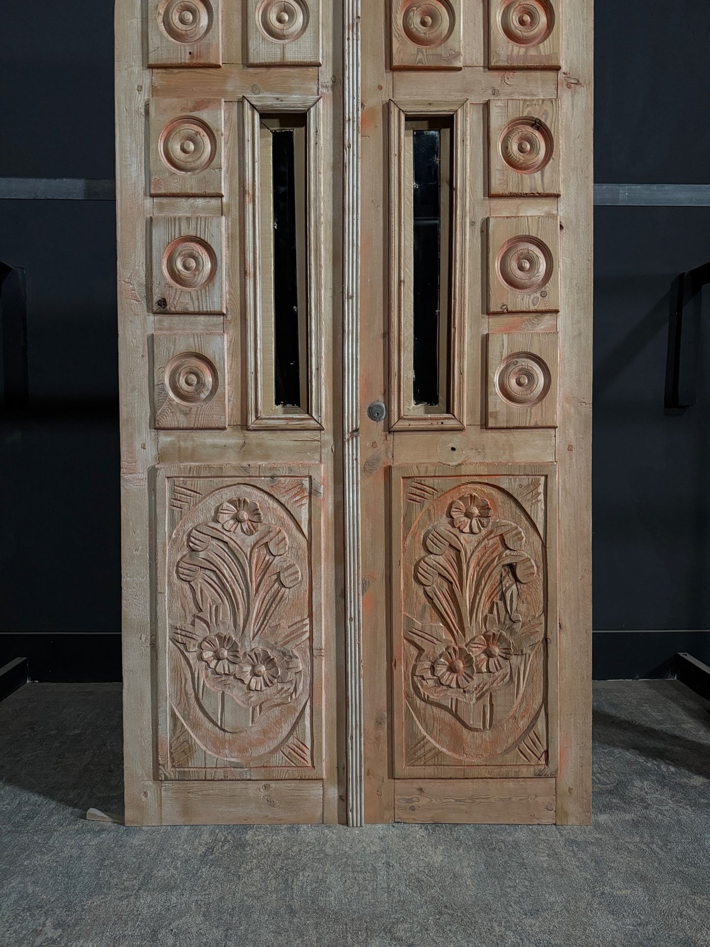 Antique Carved French Doors - 43.25x80.75 - N350